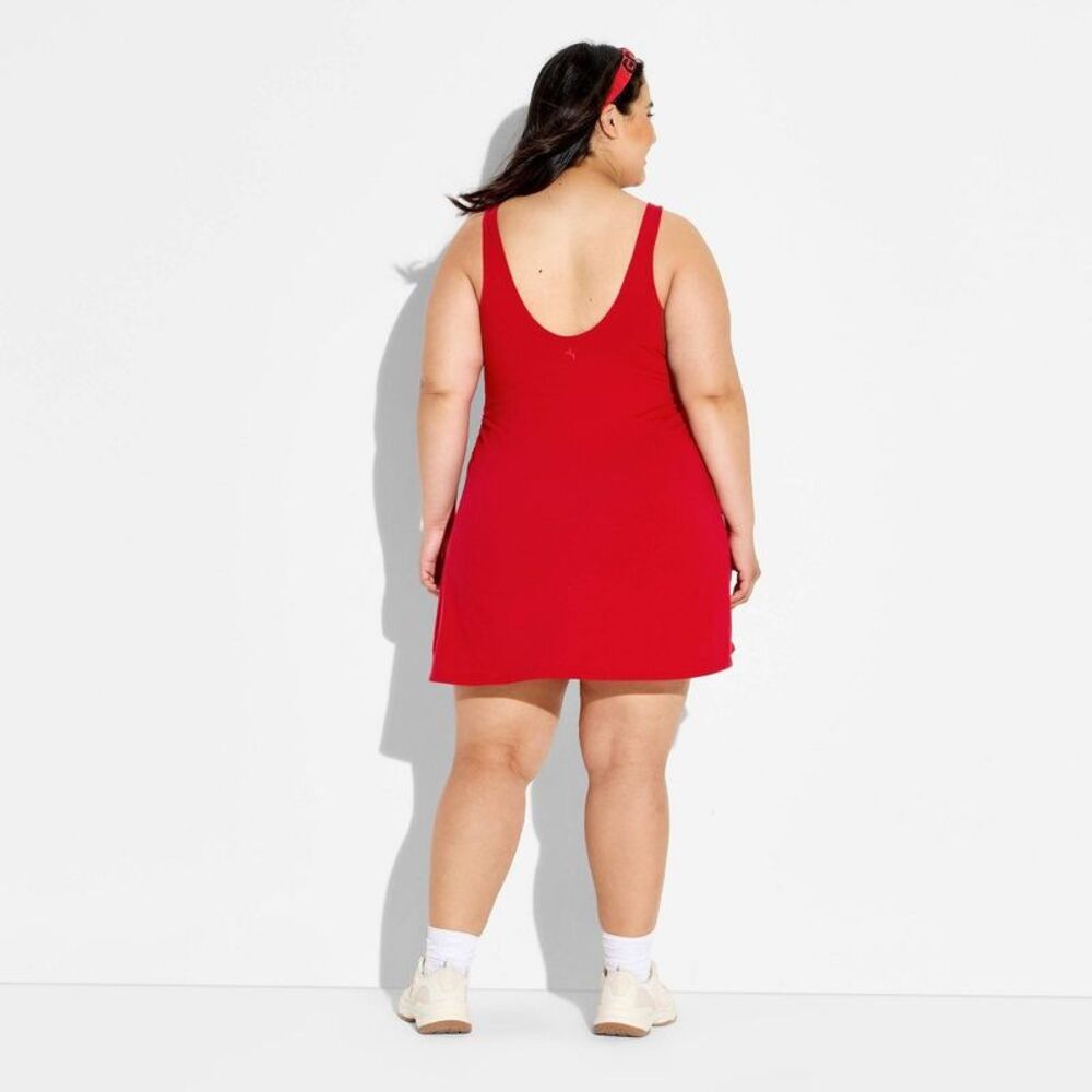 Women's Washed Jersey Dress - JoyLab Red 2X - Picture 3 of 4